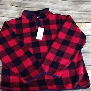 NWT Gymboree Red and Navy checkered sweatshirt